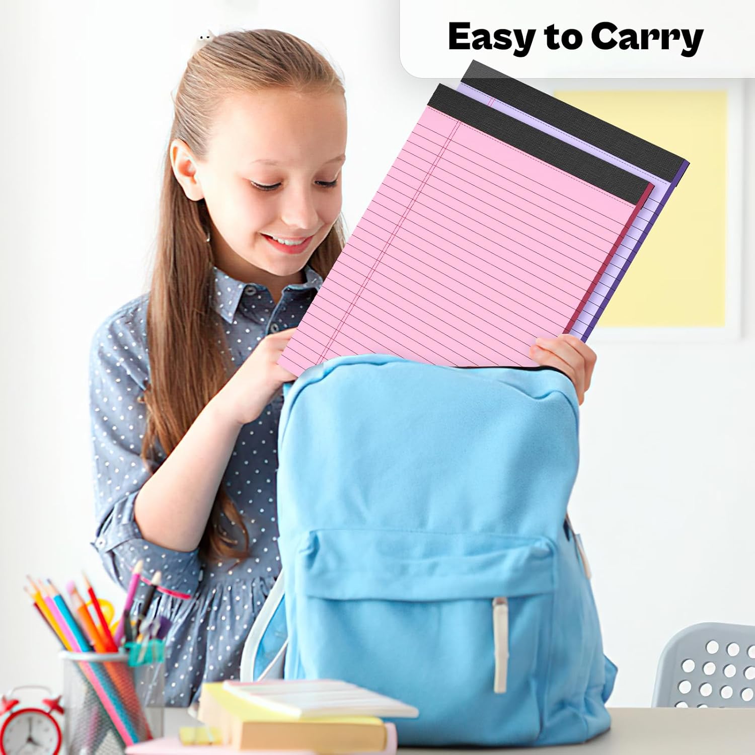 2 Pack Legal Pads 8.5 x 11 Pink Note Pads 8.5 x 11 Purple Notepad 8.5 x 11 Perforated Writing Pads 8.5 x 11 Lined Paper Pads Wide Ruled Pad of Paper 30 Sheets Notebook for Study, To-Do Lists, Office - Image 6