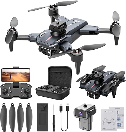 Miniatura 1 de Drones RC con cámara para adultos, para evitar obstáculos, mini dron con modo de retención de altitud, posicionamiento de flujo óptico, motor sin