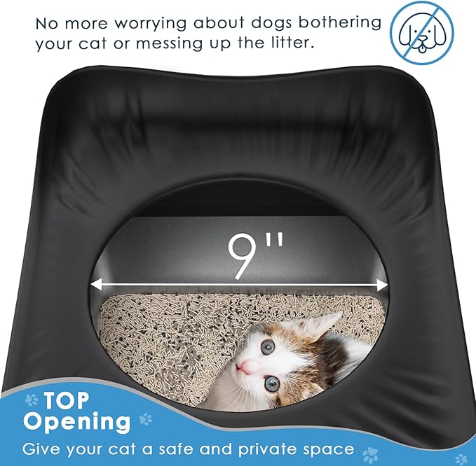 Caja sanitaria metálica extra grande para gatos con tapa miniatura 4