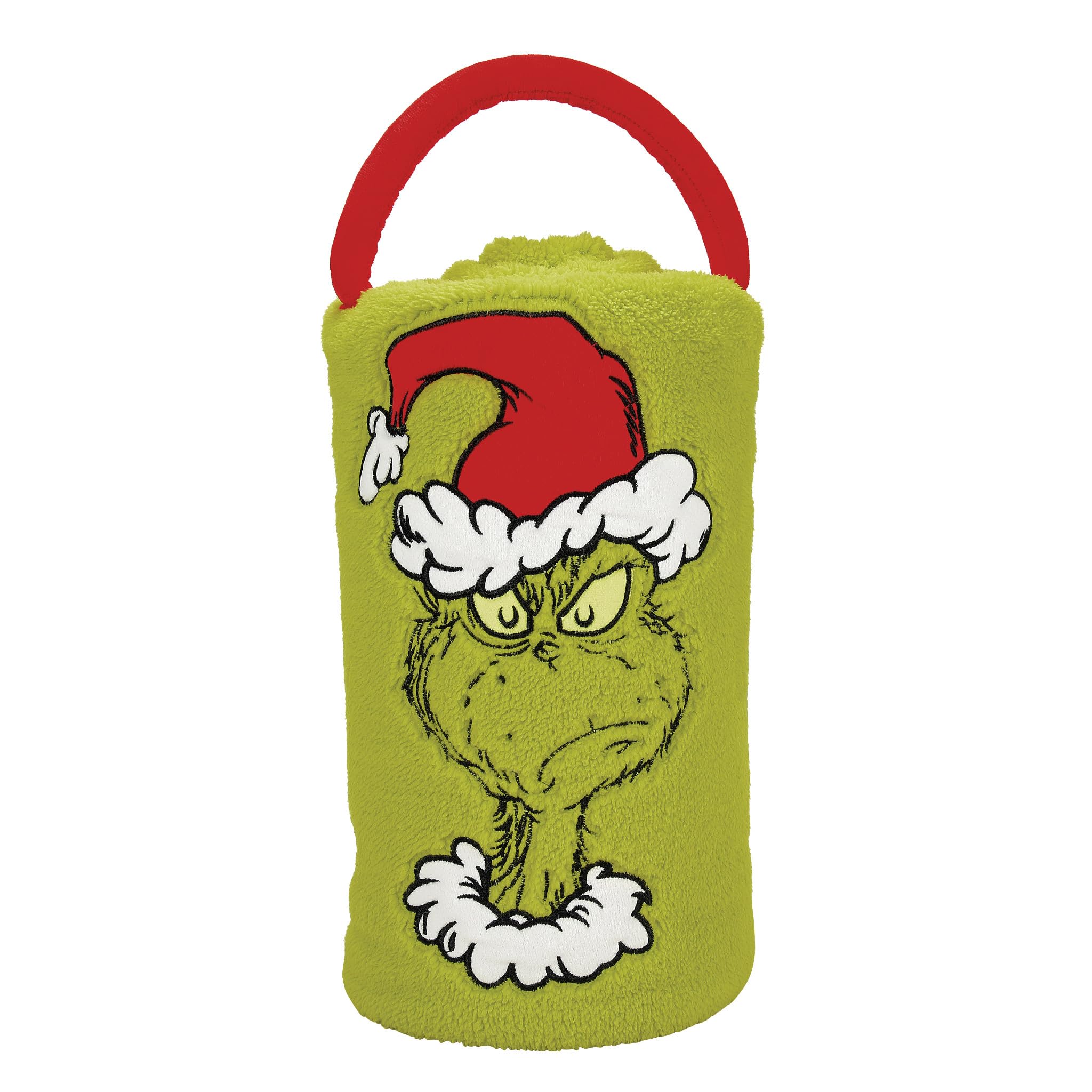 Department 56 Snowpinions Dr. Seuss Grinch Angry Santa coperta, 114 x 152 cm, verde