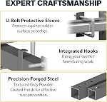 Ladder Stabilizer, Extension Ladder Stabilizer for Roof, Adjustable Ladder Standoff Attachment for Gutters, Windows, Heavy-Duty Steel Ladder Stabilizers Support