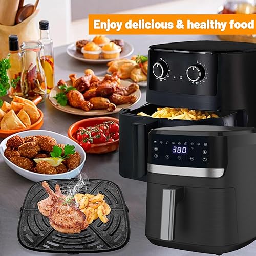 Miniatura 7 de GWY Freidora de aire Placa de parrilla de 4 cuartos de galón freidora de aire para BLACK+DECKER Purify, 8.07 x 8.07 pulgadas, accesorios para