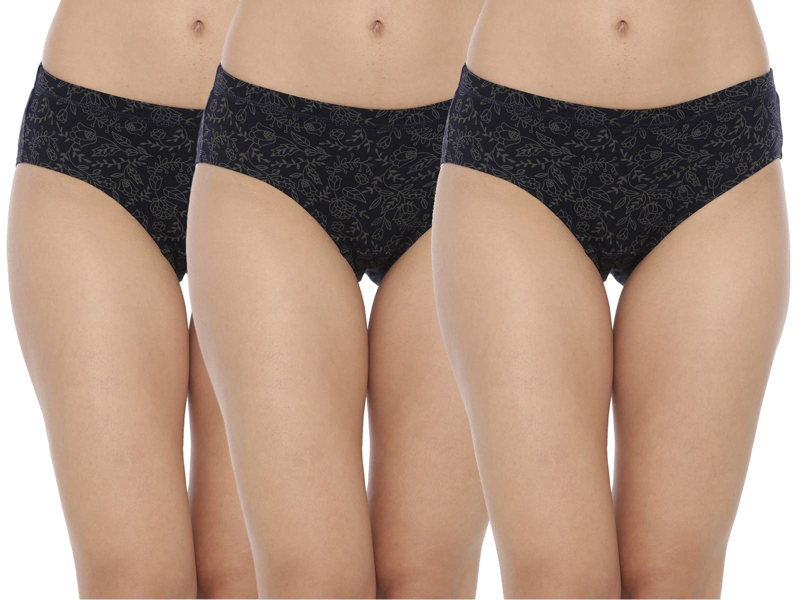 blossom Womens Stretchable Lycra Panty, Inner Elastic, Printed, Soft Material Hipster Pack of 3-picture-47