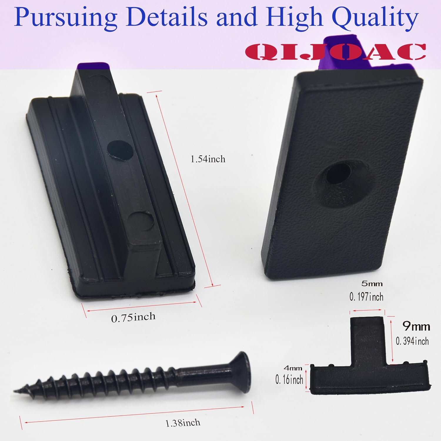 Universal Hidden Deck Fasteners - Composite Decking Clips & Plastic Hidden Fasteners with Screws, 500 Per Box for 260 SQ.FT.