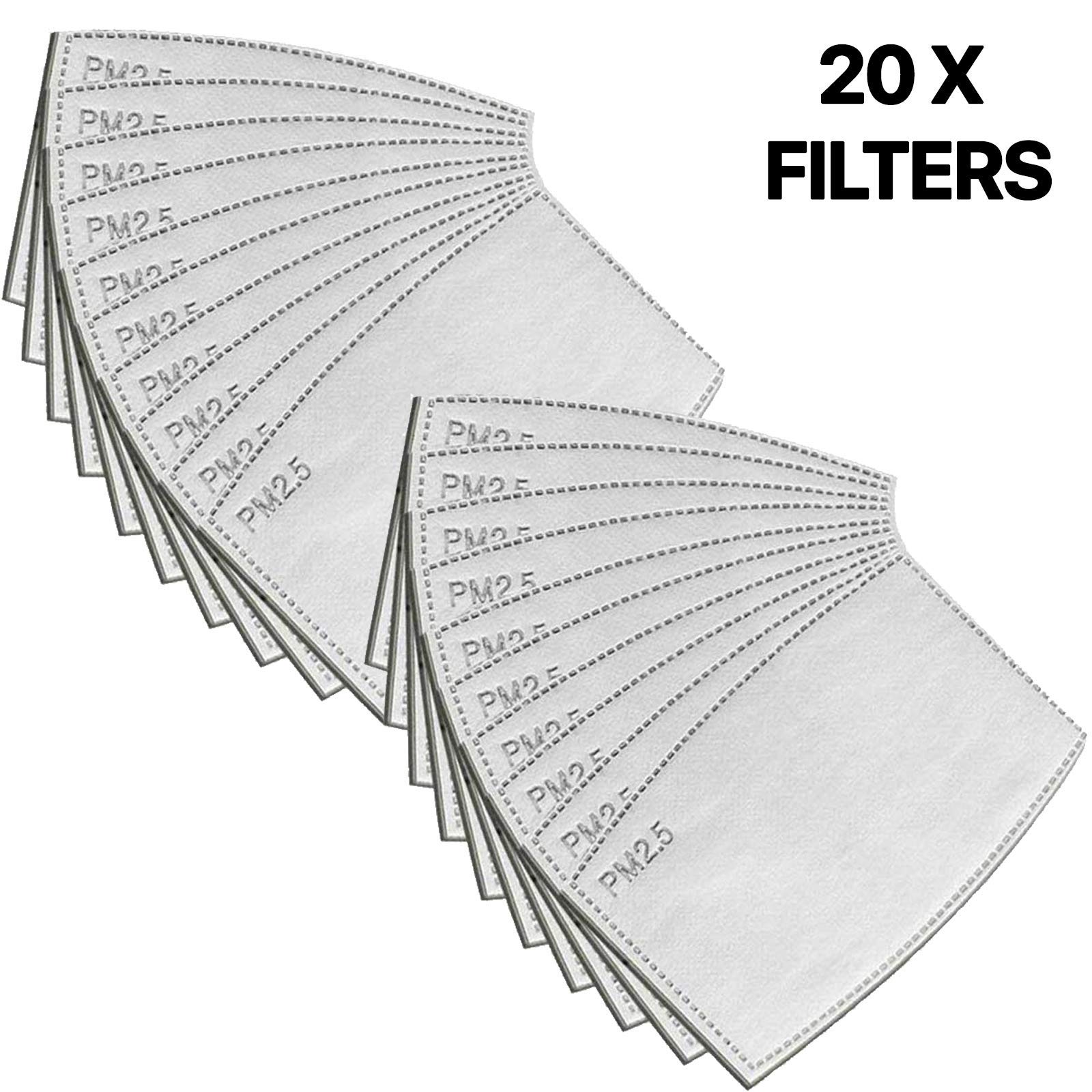 Tanness 20x Mask Filter Replacement, Protective Filter, PM2.5 Protective Filter 5 Layers Replaceable Anti Haze Filters for Mouth Masks