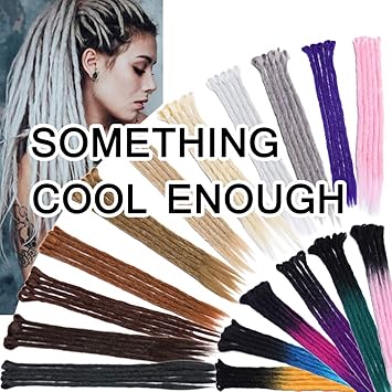SEGO 24 Inch Ombre Dreadlock Extensions for Women/Men Bicolor Synthetic Handmade Dread Extension Long Single Ended Hippie Style Reggae Hair #Black to Yellow 5 strands
