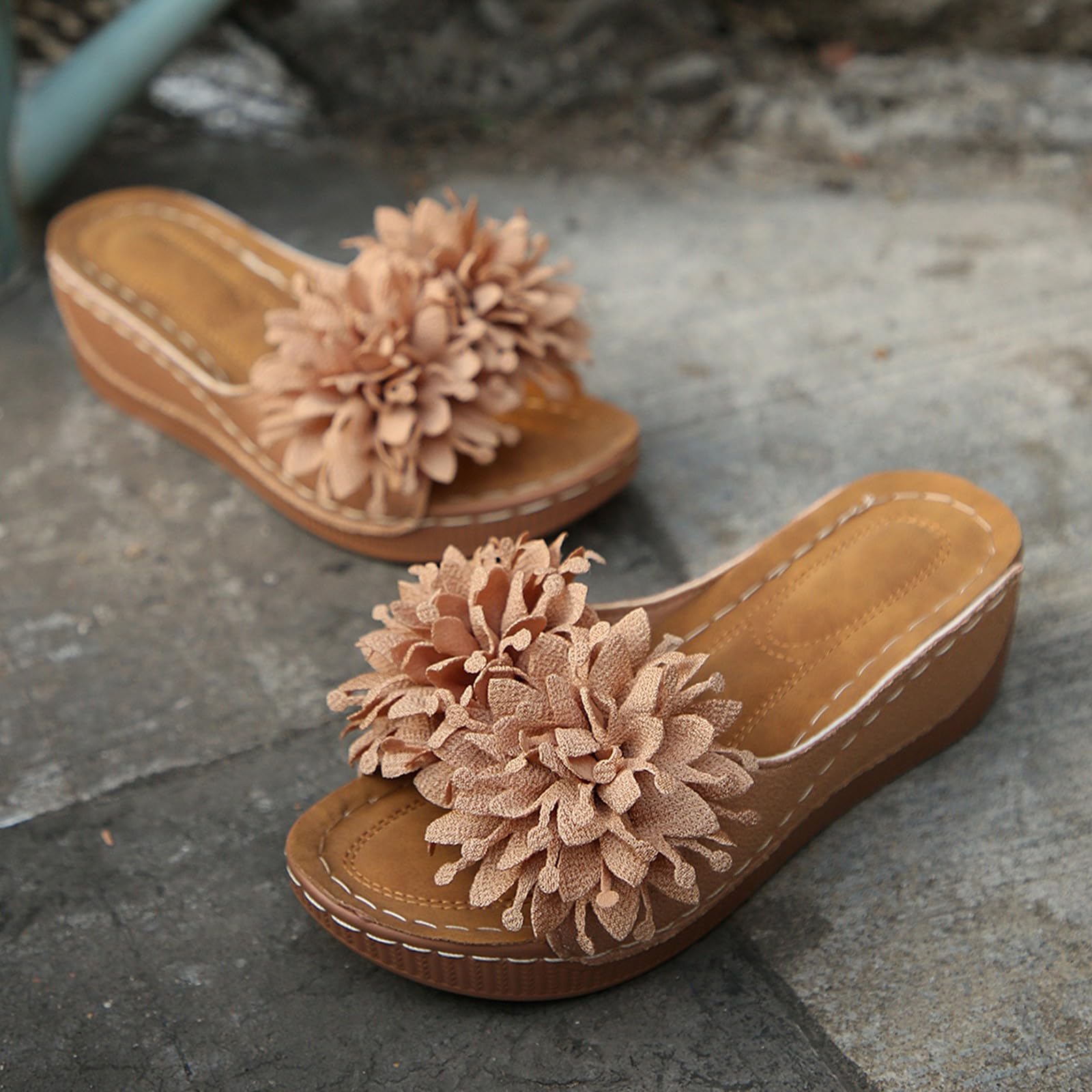 Generico Sandales Femme éTé Confortable Confortables LéGèRes AntidéRapantes Semelle Souple Respirantes Chaussures Femme éTé Mode Mules Support Pieds Larges Ville Usage Quotidien