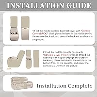 Vista 117 de Fundas 100% impermeables para sofá reclinable seccional, fundas para sofá reclinable en forma de L, funda para sofá seccional de esquina