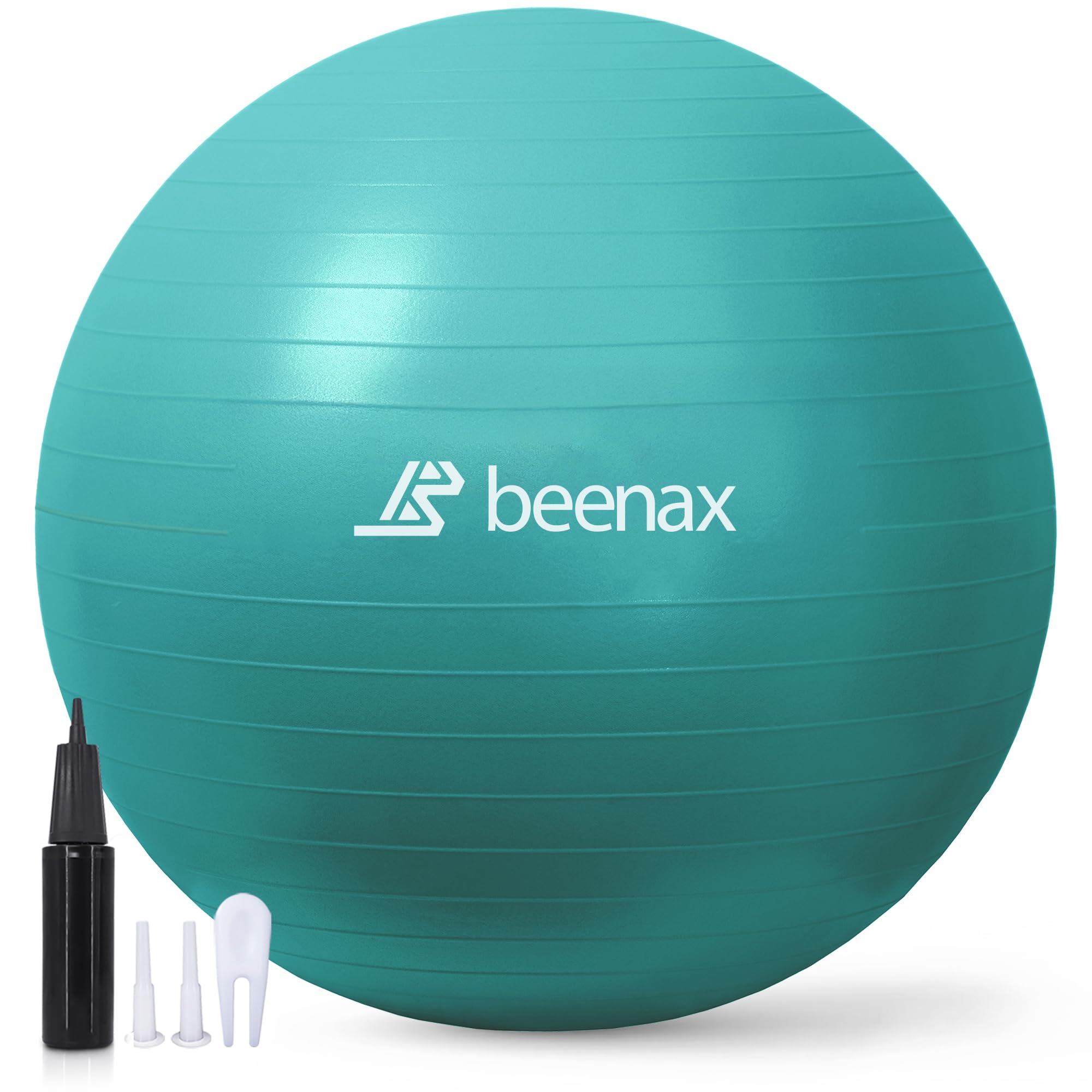 Beenax Thick Strong Exercise Pregnancy Ball 55cm 65cm 75cm, Anti-Burst Gym Swiss Ball with Pump Included for Yoga, Fitness, Labour, Pilates, Stability, Balance