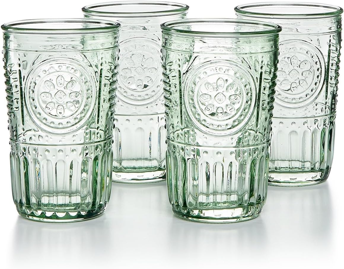 BORMIOLI ROCCO Set 6 bicchieri rockbar rocks in vetro colore verde cl 27