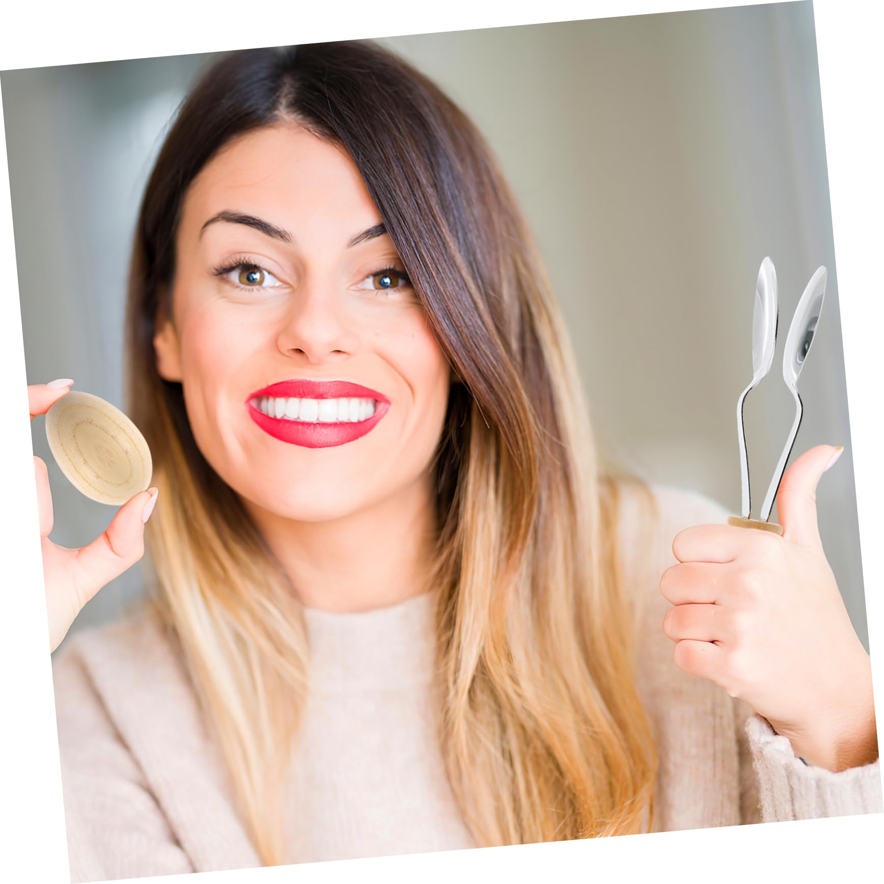 Yardwe Traditional Music Instruments 1 Set of Musical Spoons Metal Spoon Wooden Egg Percussion Instruments