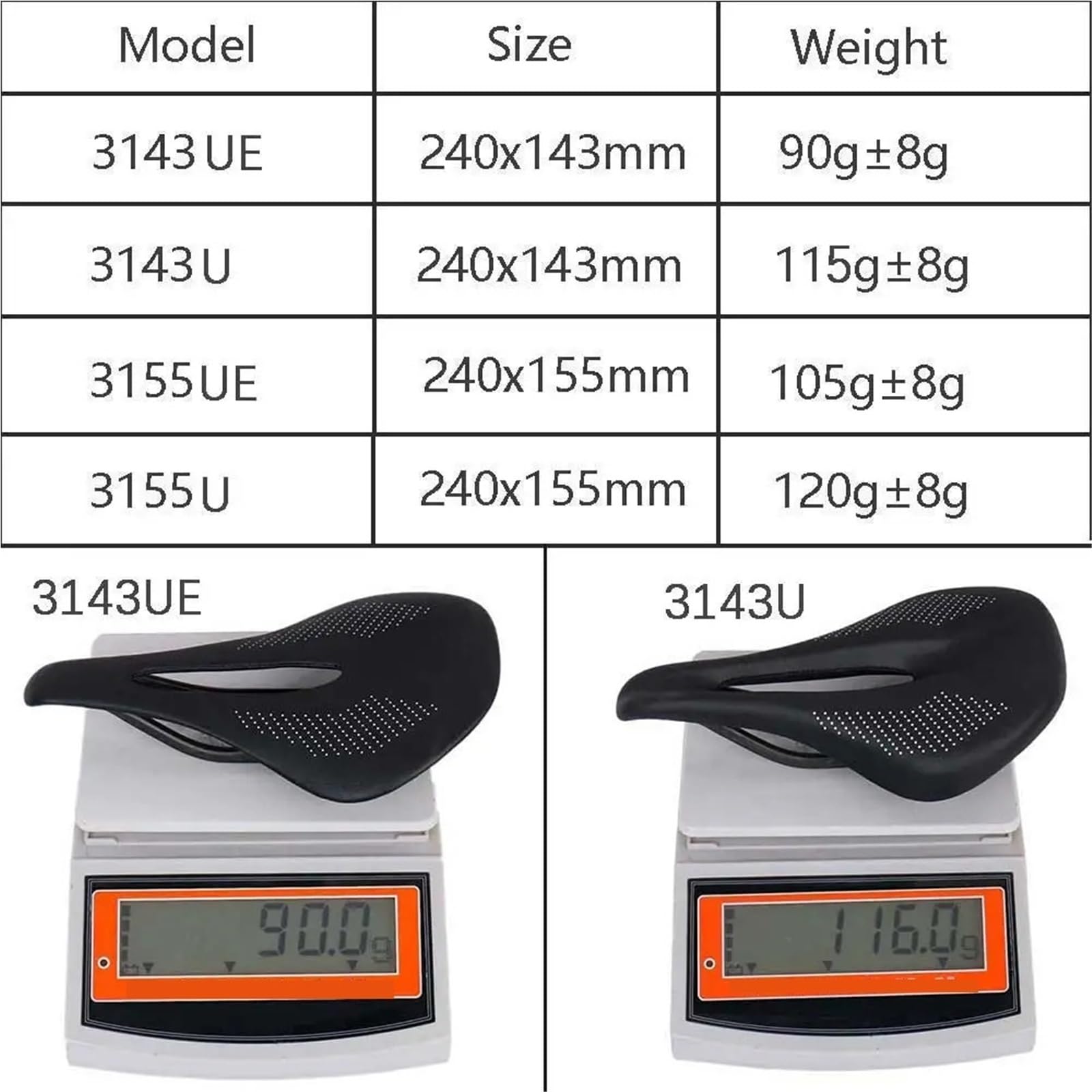 Siodełko rowerowe z włókna węglowego 240 x 143 mm, 90 g, materiał UD, gładkie wykończenie, poduszka na siodełko MTB i wyścigowe dla kobiet i mężczyzn
