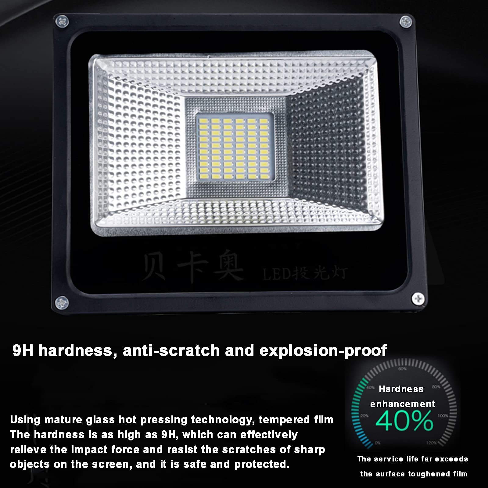 LED-Strahler für den Außenbereich, 50 – 1000 W, IP66, wasserdicht, Sicherheitslicht für den Außenbereich, 6000 K, weißes Licht, LED-Außenstrahler, ausgezeichneter Lichtspot für Garten, Terrasse,