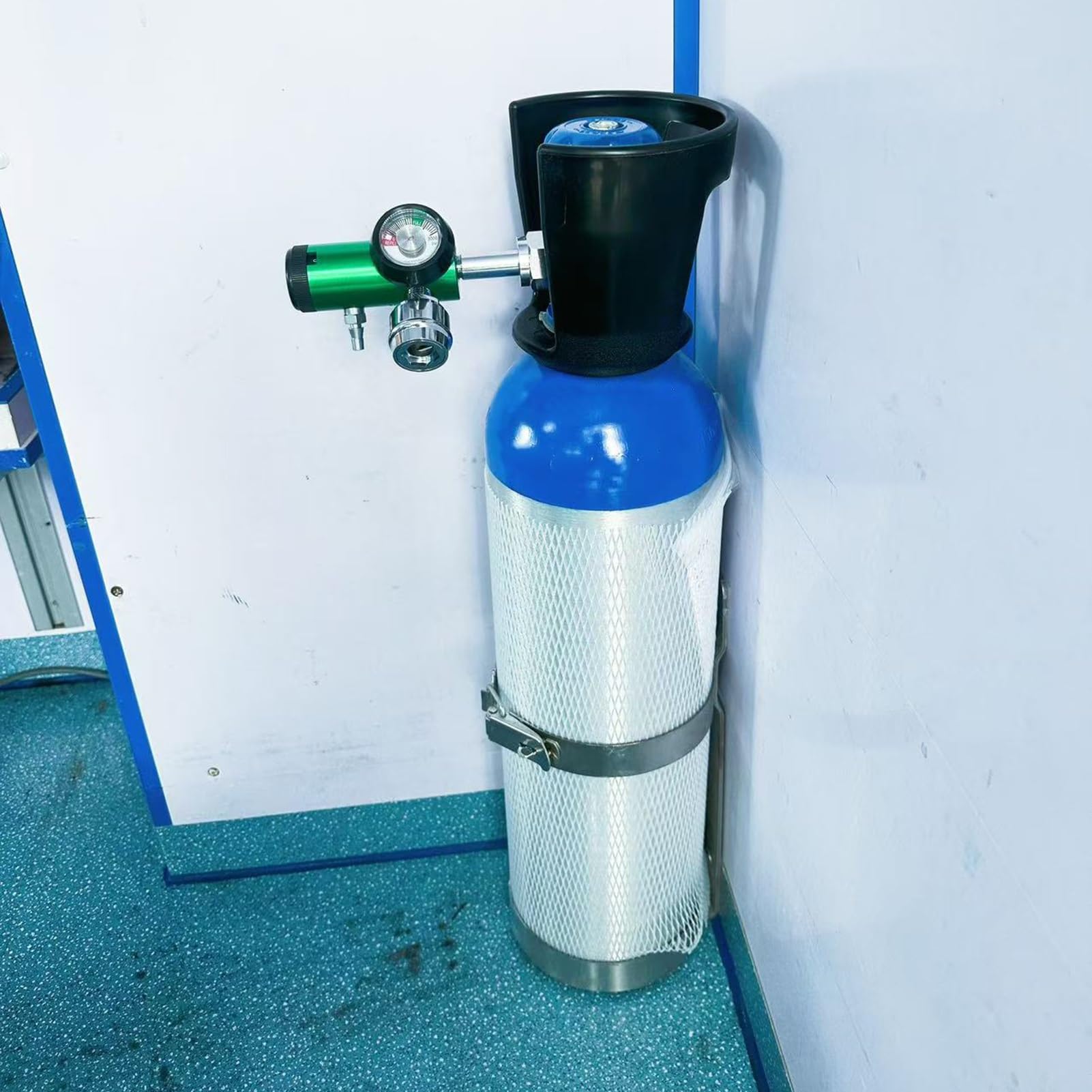 Soporte estable para tanque de oxígeno para cilindros de gas, diseño antivuelco, compatible con extintores y botellas nitrosas
