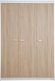 roba Chambre Bébé Complète Gabriella - Lit Évolutif 70 x 140 cm + Commode à Langer Étroit + Armoire 3 Portes - Blanc/Décor Bois - 11