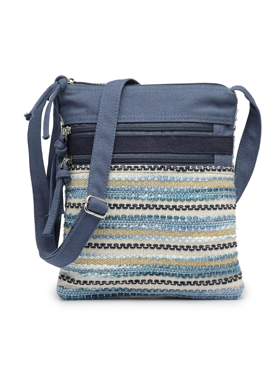 anekaant Lines & Loops Acrylic Striped Sling Bag for Women | Perfect for Outings, Temple Visits & Travel-picture-15