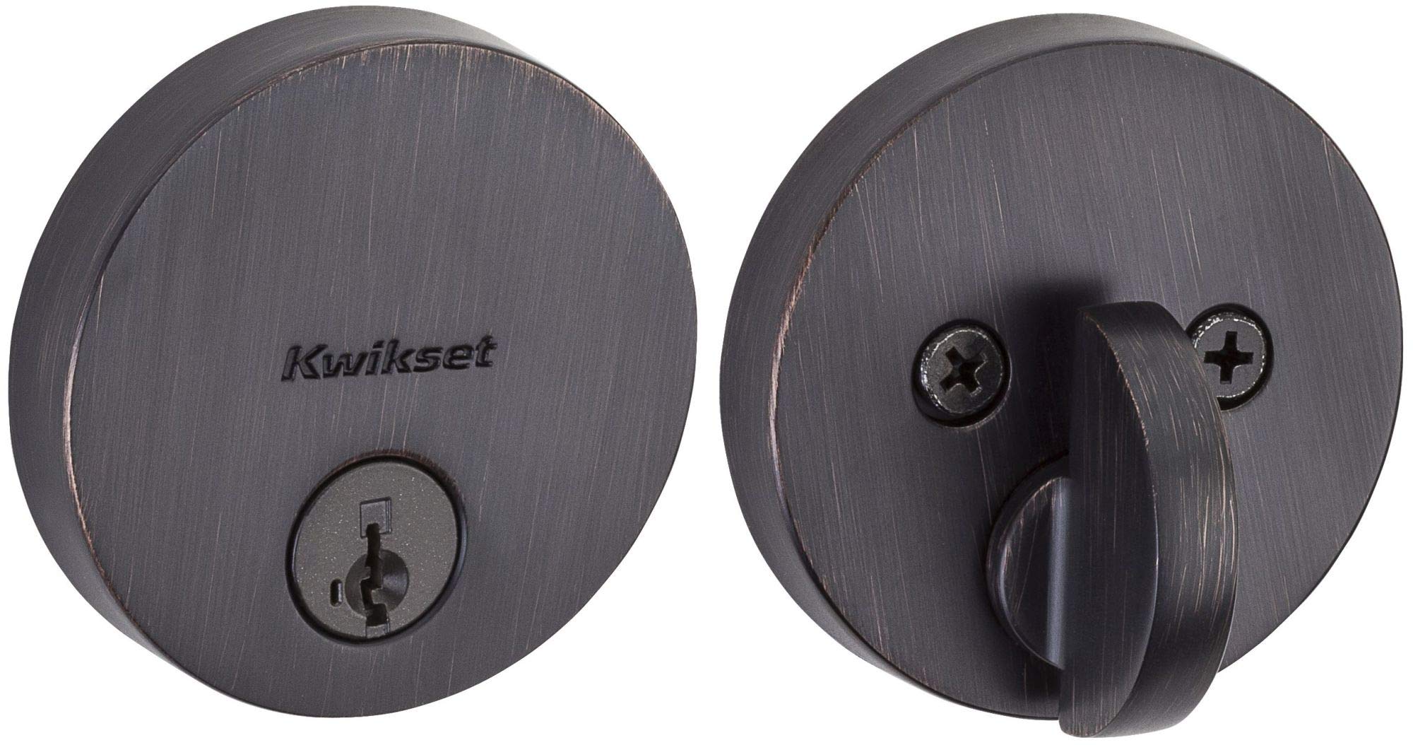Kwikset Uptown 258RDT-15SMT Low Profile Single Cylinder Deadbolt Lock