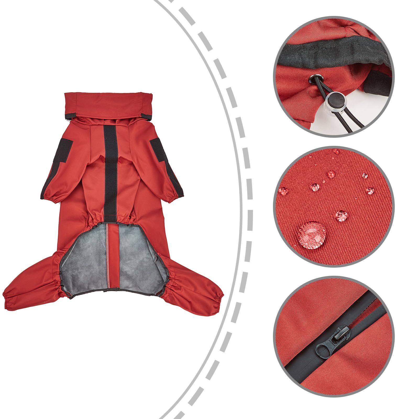 Chubasqueros para perros adecuados para ropa grande y pequeña, resistente al viento y al agua, para cachorros, impermeables para perros pequeños