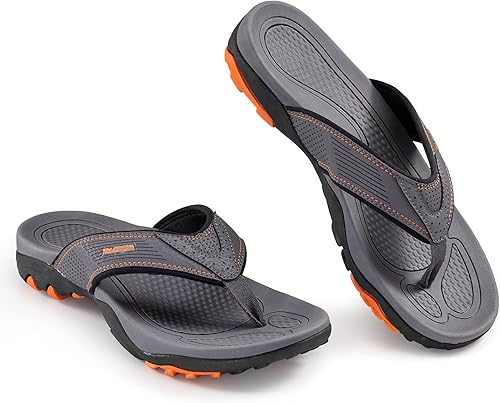 Miniatura 2 de HAOLIRA Chanclas para hombre con soporte de arco para interiores y exteriores, sandalias ortopédicas cómodas antideslizantes