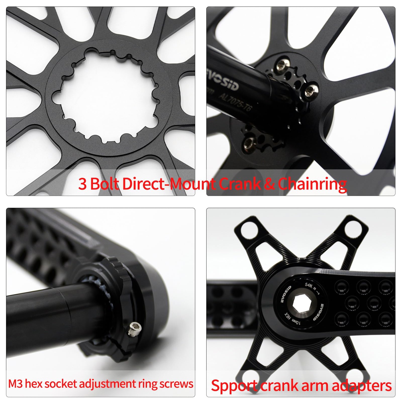Guarnitura Bicicletta 160mm 165mm 170mm 175mm Lega di Alluminio Pedivelle 40T 42T 44T 46T 48T Una velocità Pignone