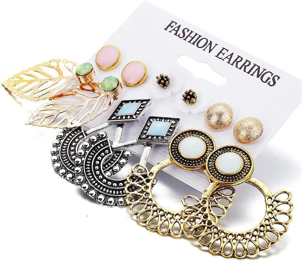 Latest Stylish 6-20 Pairs Combo Earrings for Women and Girls