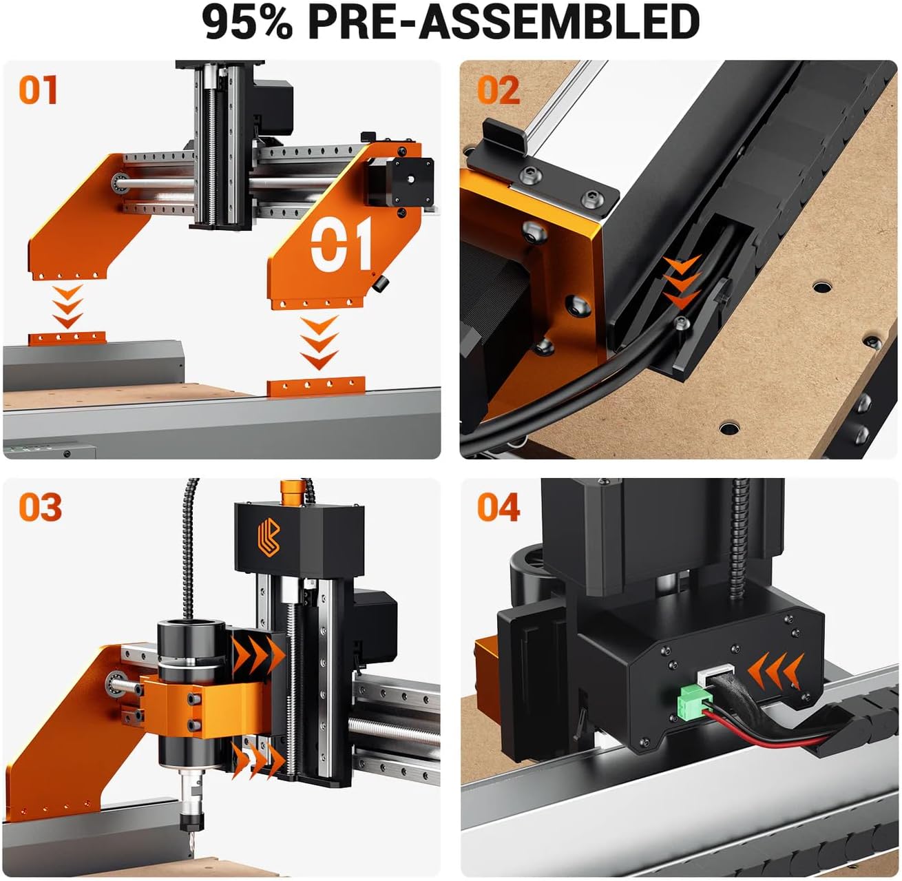 98% Pre-assembled WIZMAKER Artsian 01 CNC Router Machine