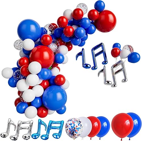 Miniatura 1 de Kit de guirnalda de globos rojos, azules y blancos para baby shower, boda, cumpleaños, fiesta de graduación