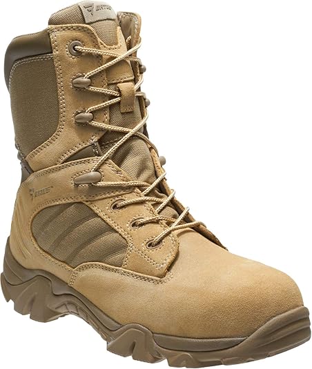 Bates Men's Gx-8 Composite Toe Side Zip Work Boot, Desert, 14 X-Wide