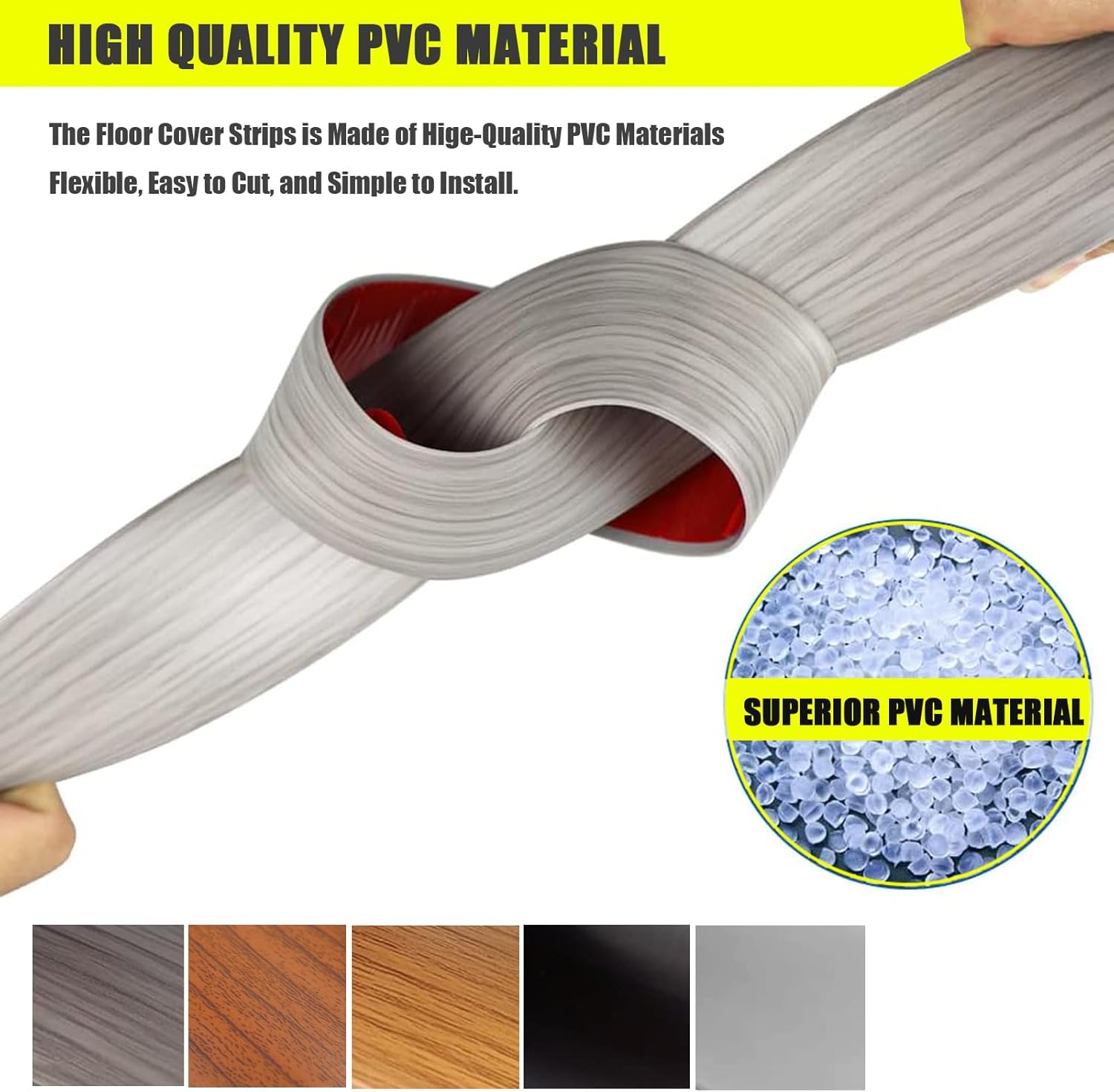 Self Adhesive Vinyl Flat Floor Transition Trim Strip,Wood Floor Gap Cover Strips,for Laminate,Wood to Vinyl,Door,Floor Gap Cover and Joining.20ft L x 1.57in W Black