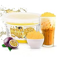 Vista 31 de Fanale Lychee Popping Boba Pearls, veganas, sin OGM, sin gluten, sin grasa, perfectas para té de burbujas, batidos, helados, postres y bebidas, 1