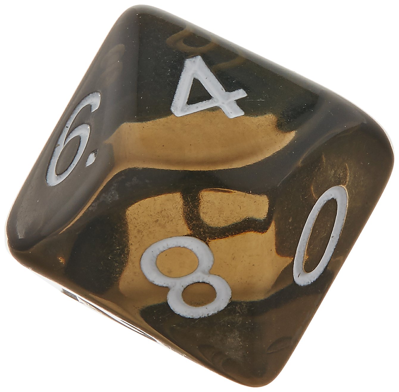 Koplow 10D10 Dice Set, Transparent Smoke/White