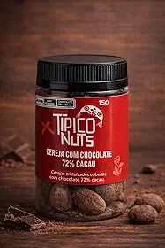 Cereja com Chocolate 72% Cacau (Pote 150g)