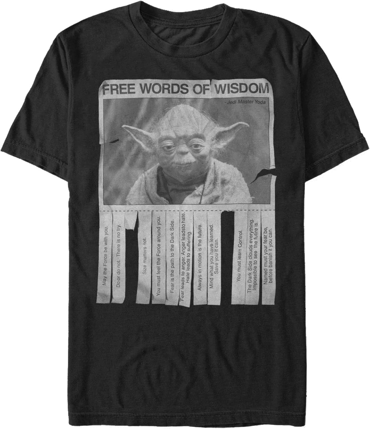 Star Wars mens Words of Wisdom T-Shirt