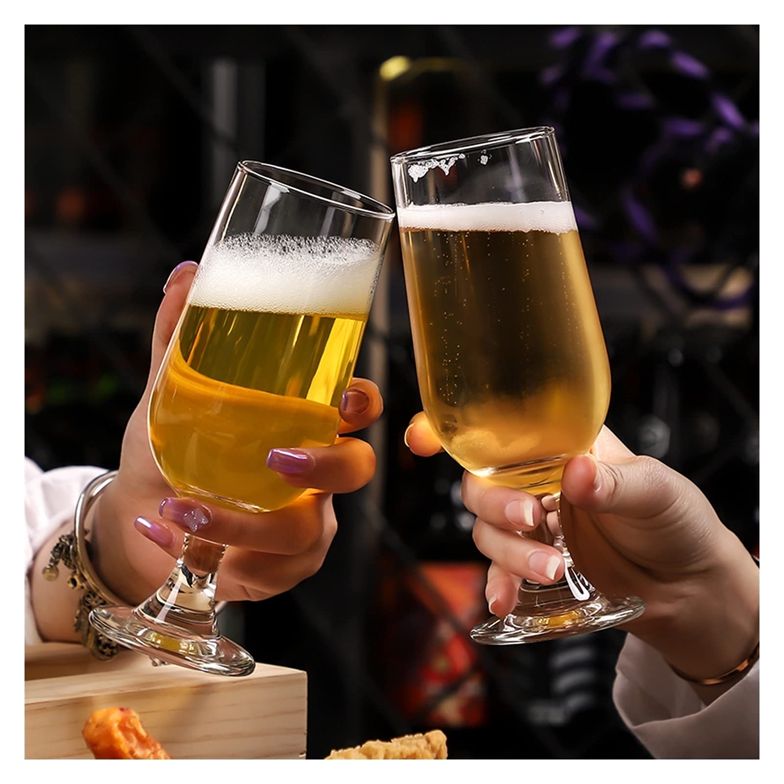 biergläser， Personalisiertes Pintglas, Bierbecher, 330 ml, Biergläser, perfekt for Zuhause, Restaurants und Kneipen, Glas-Bierkrug, leicht zu hohe Bar