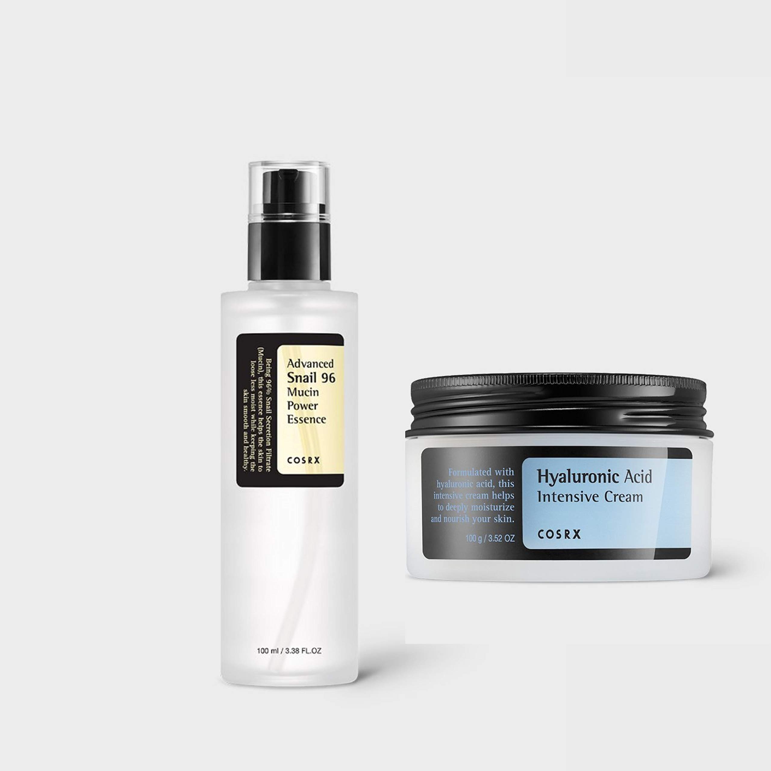 COSRX HYALURONIC ACID INTENSIVE CREAM 100ml + ADVANCED SNAIL 96 MUCIN POWER ESSENCE 100ml
