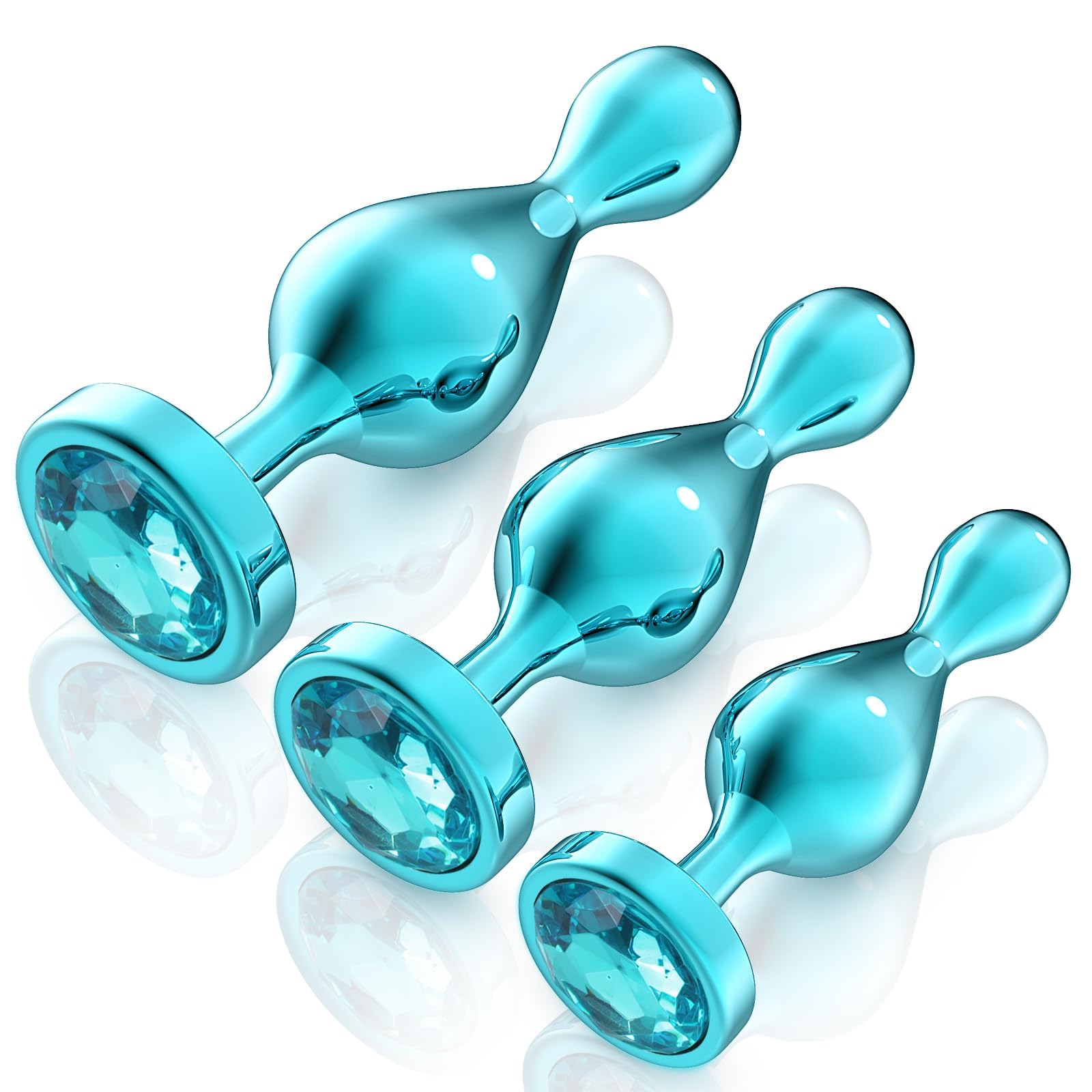 Stainless Steel Plug Anales Trainer Set Portable Anales Relaxing Plug Butt Adult Toy Exercise Tool for Men Women Sunglasses YD20* (Blue)