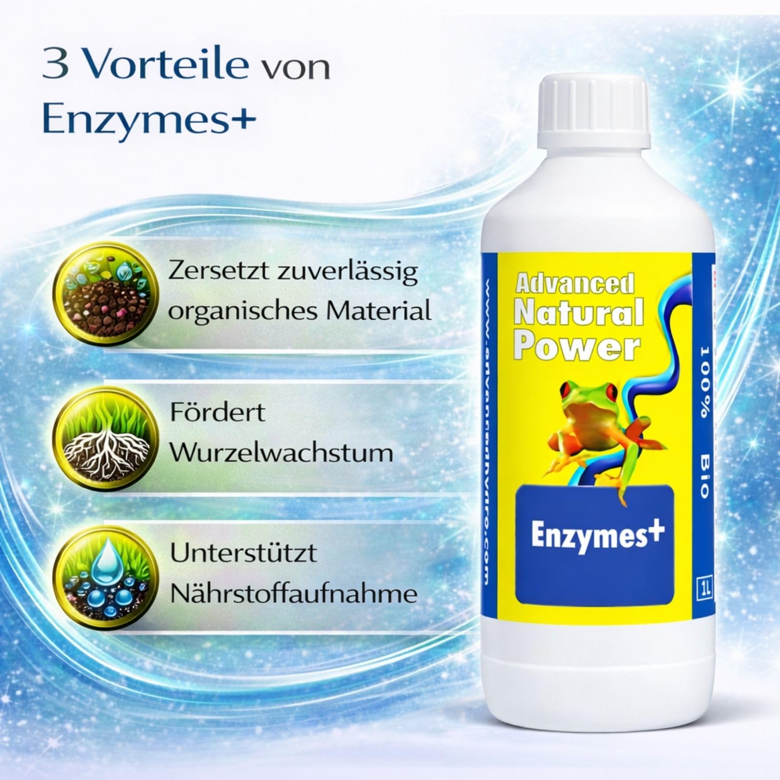 Weedness Advanced Hydroponics Enzyme Plus 1 Liter - Grow Anbau Indoor Dünger Substrat Reiniger Erde Flüssigdünger Organischer Dünger Bio
