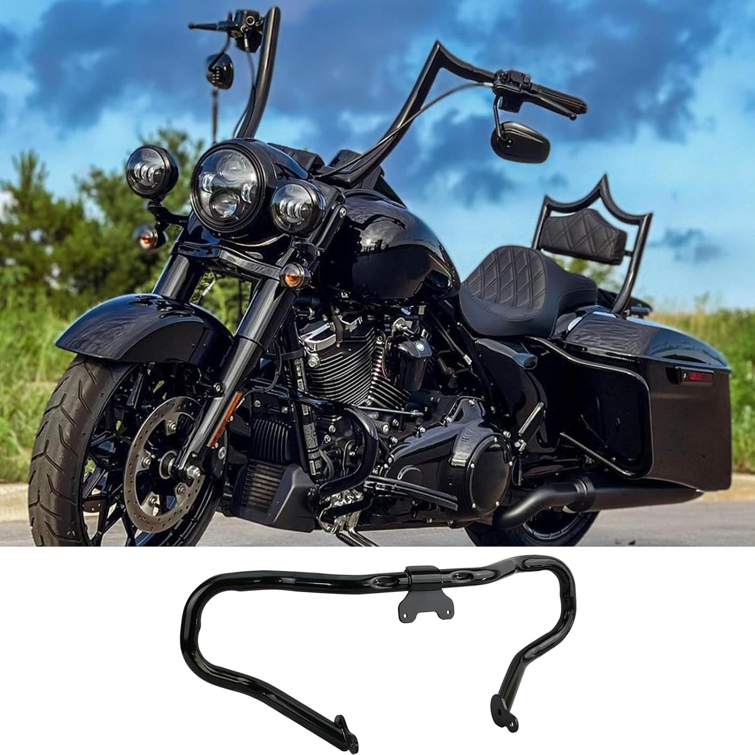 Chopped Engine Guard for 2022 Harley Road Glide 2018 Street