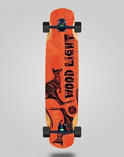 Wood Light Skateboard Longboard Complete Mix Bamboo 38x8.45 Aborigal AU