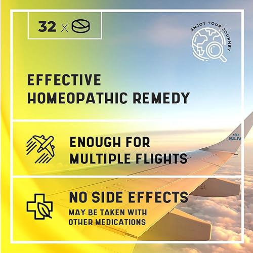 Miniatura 4 de Miers Labs - Remedio homeopático Jet Lag sin jet lag (1 paquete, 32 tabletas) y mascarilla de viaje cómoda con correas ajustables que bloquean la