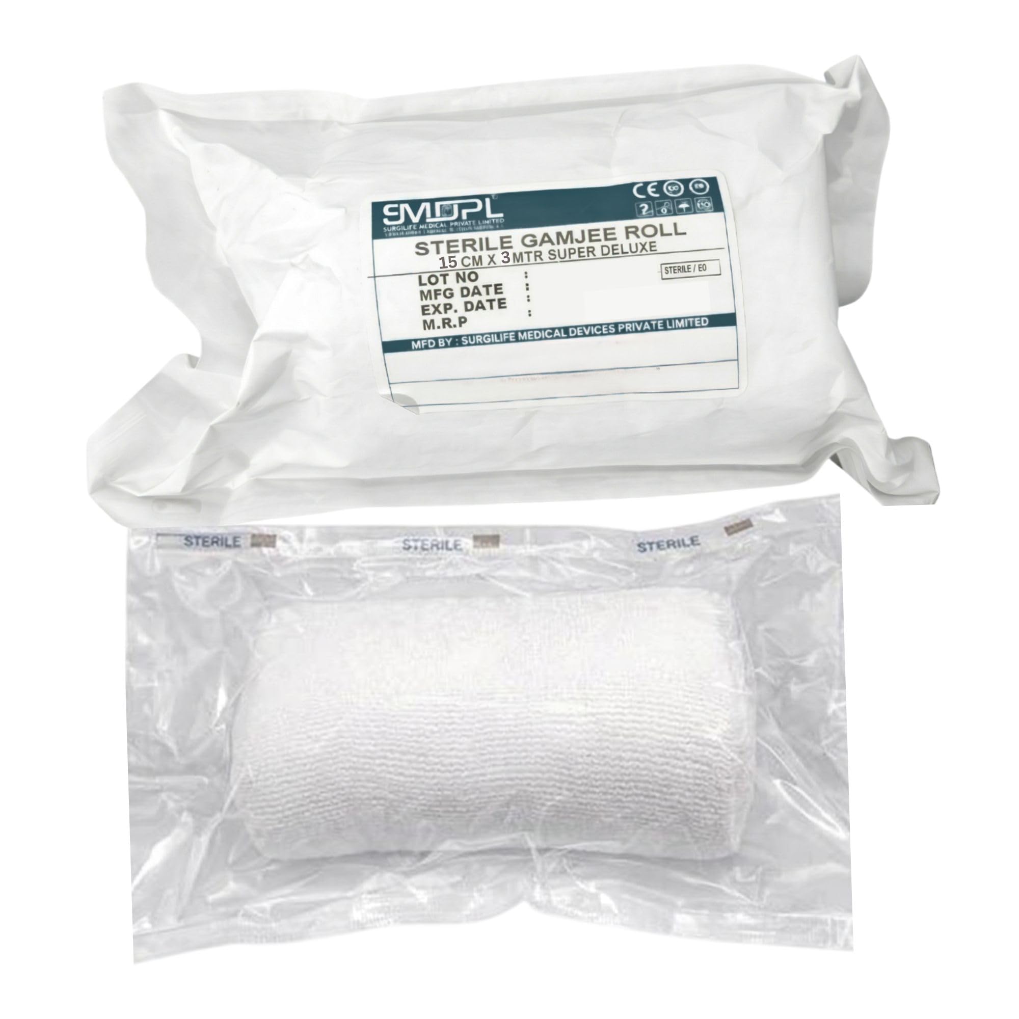 Gamjee Roll 15cm x 3mtr | Absorbent Cotton Wool Padding | First Aid Wound Care Dressing | Pack of 2-image-23