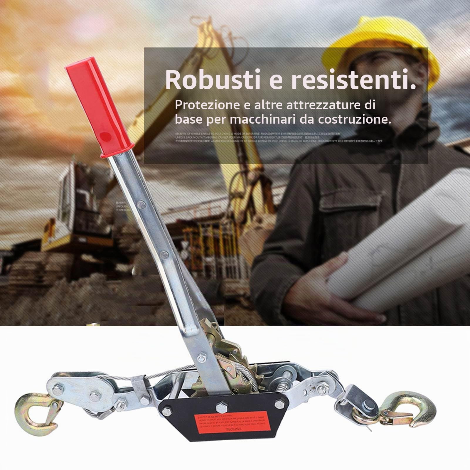 Gegong 2 tonnellate per 4 tonnellate a corper di corper a corper a corper a doppio strumento di sollevamento del gancio mini con impugnatura imbottita acciaio pesante (2T)