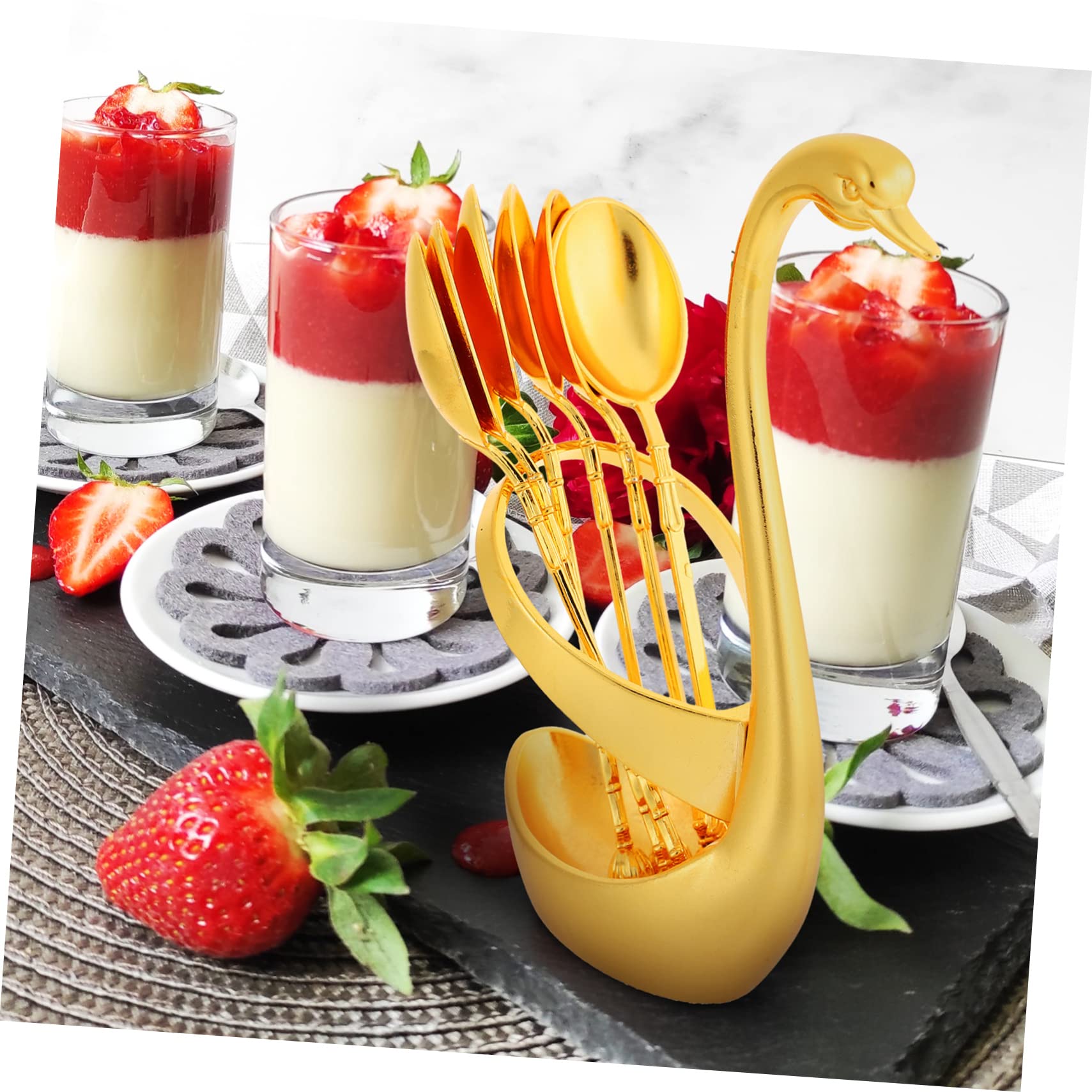 zestaw łyżeczek deserowych, łyżeczek do ryżu, mini łyżeczek do herbaty, łyżeczki do grejpfruta, figurki łabędzia, mini do mini dekoracji, małej łyżeczki do kaw