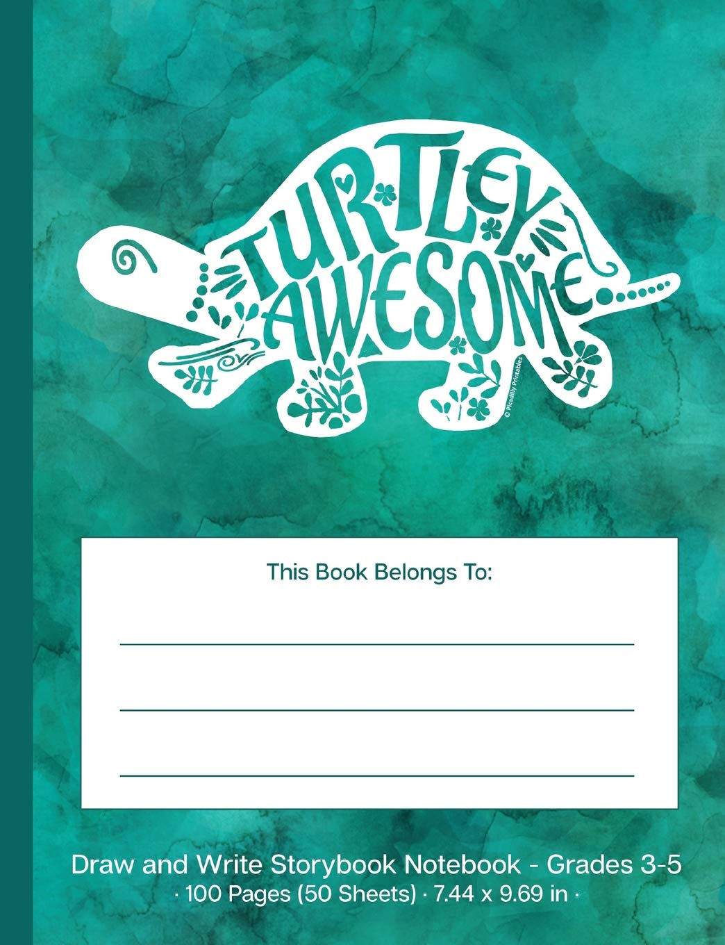 Turtley Awesome Draw and Write Storybook Notebook - Grades 3 - 5: Turtley Awesome Creative Writing Wide Ruled Story Journal; 3rd through 5th Grade