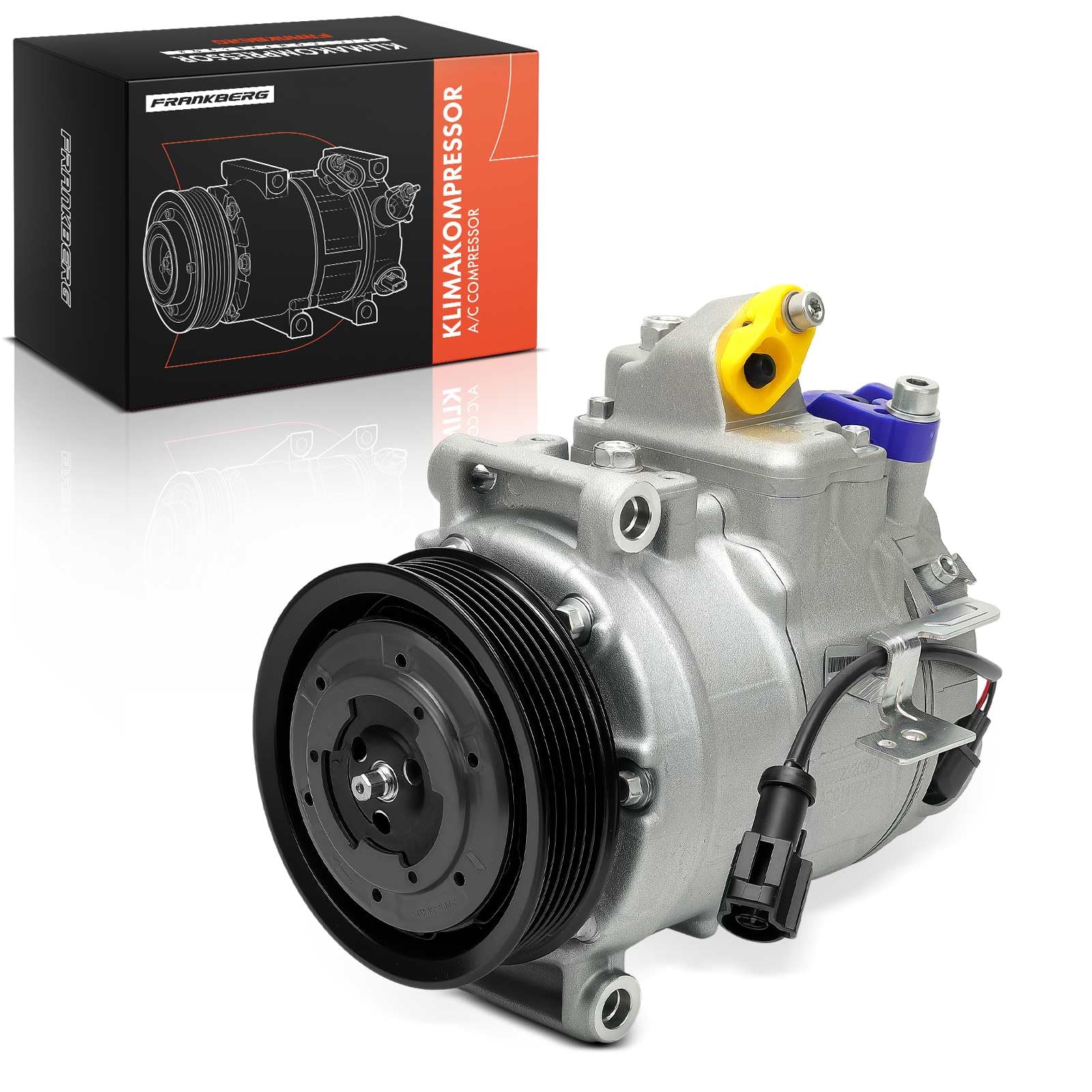 Frankberg Compresor de aire acondicionado con embrague Diesel Compatible con Ran.ge Ro.ver Sport L320 3.6D 4x4 Diesel 2006-07/2010 Replace# LR014536, aceite premezclado