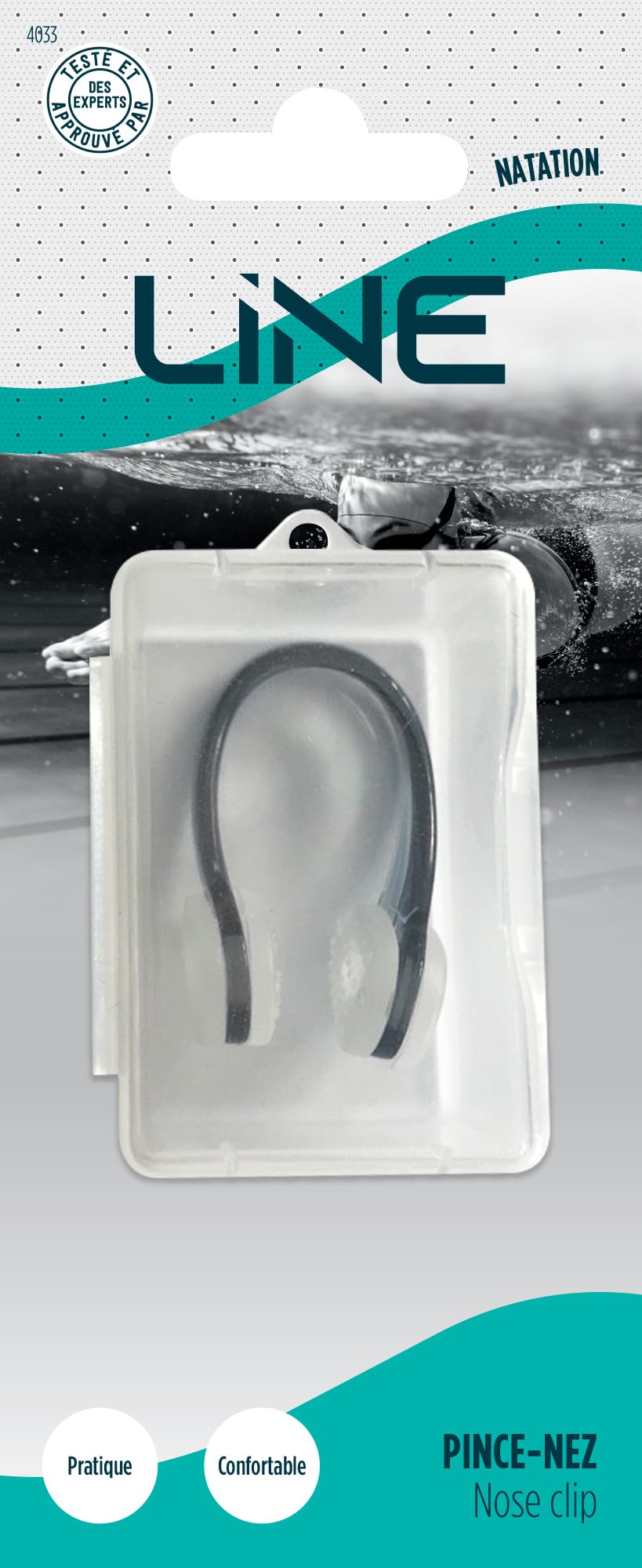 Pinza Nasal de Silicona Impermeable para Adultos, Negro