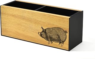 Wooden Pen Holder - Pencil Holder - Tools Organizer - Personalized Gifts - Farmhouse Decor - Housewarming Gift - Farmer Gifts - Pig