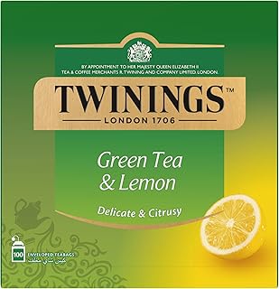 Twinings Green Tea & Lemon 100 Tea Bags