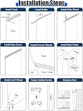 Rail Porte Coulissante Kit Quincaillerie Porte Coulissante Galandage Bois Mécanismes Fermeture Amortie, Kit Rail Invisible Anti-pincement Porte Coulissante, Rail Portes(1.2m (3.9ft)) - 5