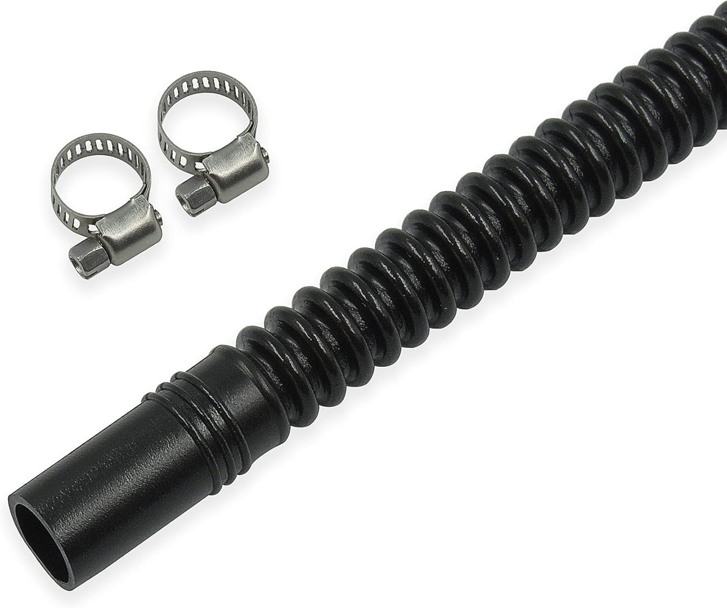 HiSport 9mm/9mm/210mm Black Corrugated Flexible Hose Line